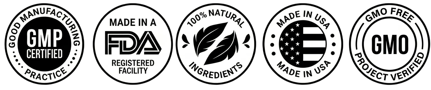 FDA, GMP, Non-GMO certifications